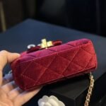 Chanel Velvet Nano Kelly Re Edition Red 13Cm - Image 5
