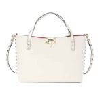 Valentino Garavani Rockstud Small Tote Bag White 28Cm