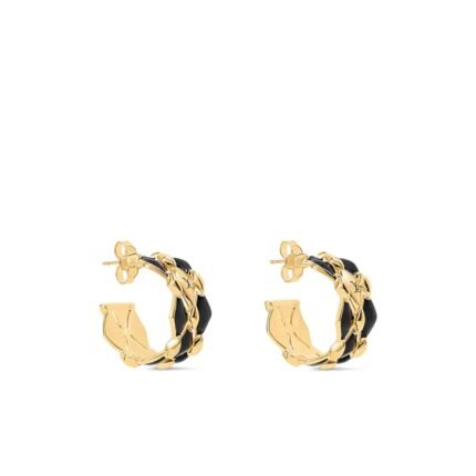 Louis Vuitton Lv Malletage Earrings Gold M01685