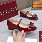 Gucci Women Ballet Flat With Bow Red 835748 0B9J0 6207 - Image 3