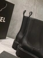 Chanel Short Boots Matte Leather Black - Image 4