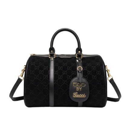 Gucci Small Jumbo GG Canvas Duffle Bag Black 30Cm