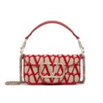 Valentino Garavani Locò Small Toile Iconographe Shoulder Bag Red 20Cm B0L97JSQJ4A