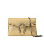 Gucci Women’S Dionysus Mini Bag Gold Lame 16Cm 476432 1Trbn 8089