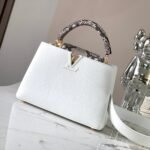 Louis Vuitton Capucines BB White And Python Trim 27cm - Image 2