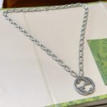 Gucci Arabesque Interlocking G Chain Necklace Sterling Silver - Image 2