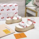 Louis Vuitton X Takashi Maya Platform Sandal Monogram Cherry 1Ahnsk - Image 3