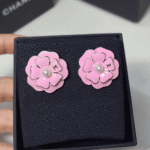 Chanel Camellia Earrings Pink Abg218 B21624 U3368 - Image 2