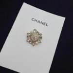 Chanel Cc Crystal Pearl Brooch - Image 5