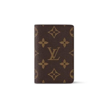 Louis Vuitton Pocket Organizer Monogram Wallet Brown M60502 10Cm
