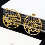 Louis Vuitton Lv Script Earrings Gold M03239 - Image 3