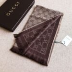 Gucci Gg Wool Scarf Brown 180Cm ‎133483 3G200 2764 - Image 3