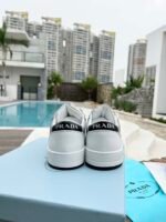 Prada District Leather Sneakers White Grey 1E790M 3Lj6 F0A4C F 030 - Image 6