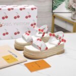 Louis Vuitton X Takashi Maya Platform Sandal Monogram Cherry 1Ahnsk - Image 4