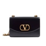 Valentino Garavani Vain Shoulder Bag In Shiny Black 19Cm 6W2B0R16Gcb 0No