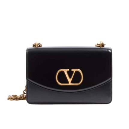Valentino Garavani Vain Shoulder Bag In Shiny Black 19Cm 6W2B0R16Gcb 0No