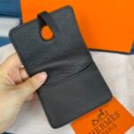Hermes Dogon Duo Mini Wallet Black 11cm - Image 7