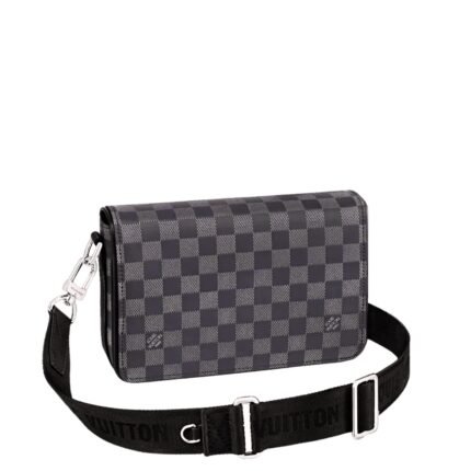 Louis Vuitton Studio Messenger Damier Black And Grey 23Cm N50007