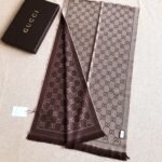 Gucci Gg Wool Scarf Brown 180Cm ‎133483 3G200 2764 - Image 4