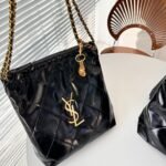 Saint Laurent Bucket Bag And Gold Tone Metal Black 39Cm - Image 4