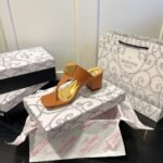 Valentino One Stud Metallic Nappa Flat Middle Heel Beige Thong Sandal - Image 7