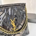 Saint Laurent Bucket Bag And Gold Tone Metal Black 39Cm - Image 5