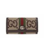 Gucci Ophidia Jumbo Gg Long Wallet Beige 19Cm
