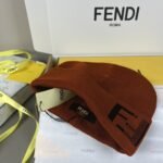 Fendi Beanie Wool Hat Brown - Image 4