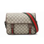 Gucci Gg Supreme Canvas Small Messenger Bag Beige Ebony 23Cm