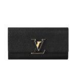 Louis Vuitton Capucines Long Wallet Black 20Cm