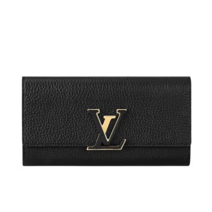 Louis Vuitton Capucines Long Wallet Black 20Cm