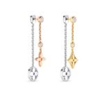 Louis Vuitton Idylle Blossom Long Earrings 3 Golds And Diamonds