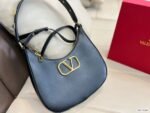 Valentino Stud Sign Calfskin Hobo Bag In Black 1W2B0K69Eim0No - Image 3