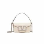 Valentino Locò Small Shoulder Bag With Jewel Logo In White 2W2B0K53Knt7Nx