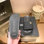 Chanel Braided Slides Black - Image 7