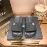 Chanel Braided Slides Black - Image 4