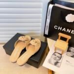 Chanel Camellia Slides Beige - Image 7