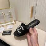 Chanel Cc Pearl Slippers Black - Image 2