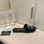 Chanel Cc Pearl Slippers Black - Image 4
