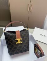 Celine Mini Bucket Triomphe In Triomphe Canvas 17Cm - Image 2