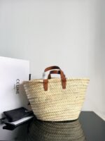 Celine Teen Celine Classic Panier In Palm Leaves Tan 25Cm 113832Efa 04Lu - Image 3