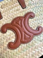 Celine Teen Celine Classic Panier In Palm Leaves Tan 25Cm 113832Efa 04Lu - Image 6