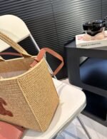 Celine Small Cabas Thais In Raffia And Calfskin Tan 27Cm 116302Ff7 04Lu - Image 7