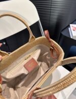 Celine Small Cabas Thais In Raffia And Calfskin Tan 27Cm 116302Ff7 04Lu - Image 10