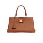 Celine Medium Appoline Bag In Supple Calfskin Brown 37Cm 114963Fk6 04Lu