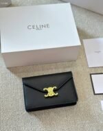 Celine Wallet On Chain Margo In Shiny Calfskin Black 20Cm 10L033Dpv 38No - Image 2