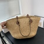 Celine Triomphe Panier Raffia Tan 31cm - Image 4