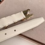 Celine Triomphe Belt White - Image 4