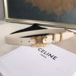 Celine Triomphe Belt White - Image 5
