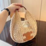 Celine Classic Panier Hobo Bag In Raffia 30cm 112772EYR02NT - Image 3